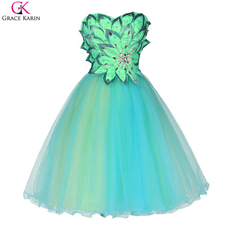 SSYFashion New Arrvial Sweet Flower Cocktail Dress Bride Banquet Sweet Organza Sleeveless Appliques Mini Party Ball Gown Custom
