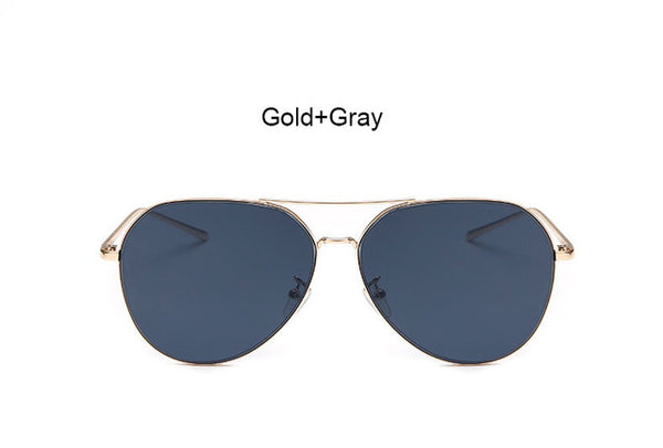 New Fashion Flat Lens Mirror aviation Sunglasses Women Stylish Sun Glasses Lady Men Metal Frame Eyewear High Quality - Be@utyF@shion