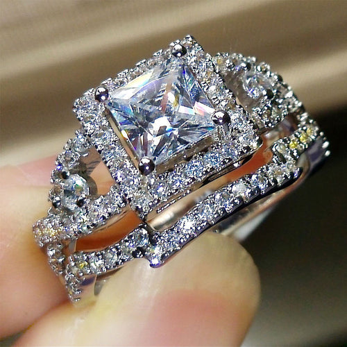 Womens jewelry vintage ring wedding engagement women rings bijoux ring set - Be@utyF@shion