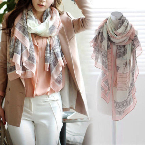 High quality Elegant Fashion Women Long Print Cotton Polyester Scarf Wrap Ladies Shawl Large Scarves size 168*78cm for Spring - Be@utyF@shion