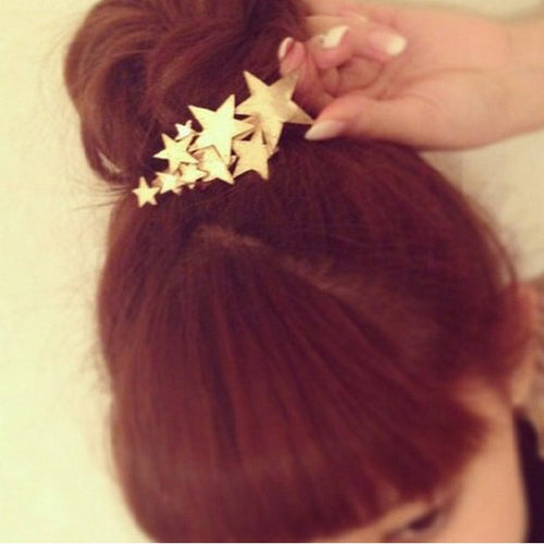 2016 New Fashion Women's Girl Five-pointed Star Hairpin Beauty Hair Clip Head Jewelry Hair Accessories Wholesale Gift - Be@utyF@shion