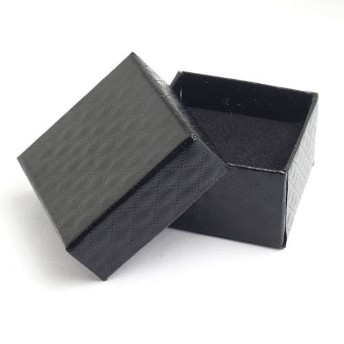 Square shape jewelry earrings rings gift boxes black square carton bow case - Be@utyF@shion