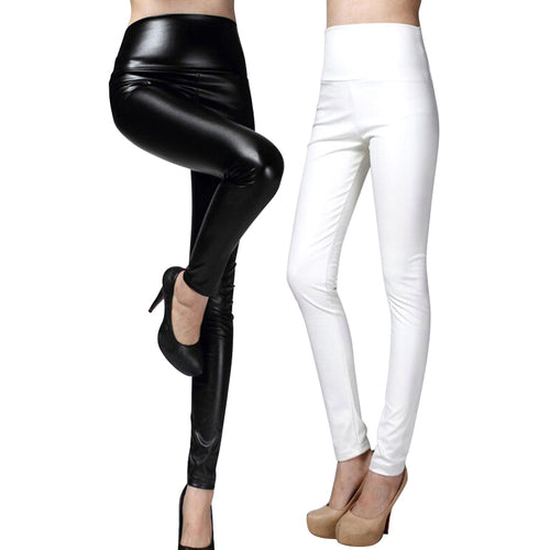 Leather Pants Women Winter female high waist women pencil pants - Be@utyF@shion