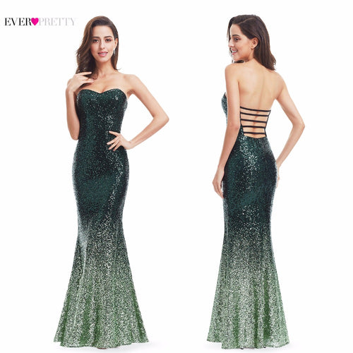Long Sparkle Evening Dresses Ever Pretty Ombre 2017 New Gorgeous Long Elegant XXGD10070PEC Sequin Mermaid Party Gown Dresses - Be@utyF@shion