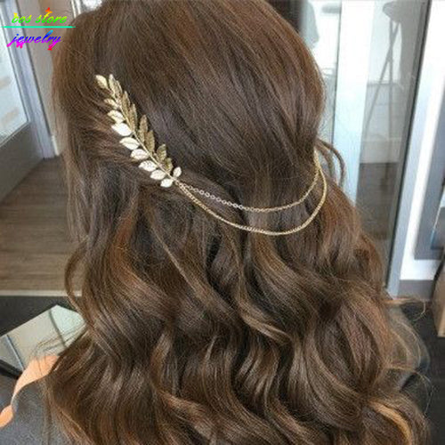 3 Styles ! 2017 Summer Style Bohemia Leaves Head Crown Gold/Silver Chain And Leaves Hair Comb Wedding Hair Accessories Bijoux - Be@utyF@shion