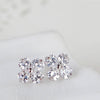 925 Sterling Silver Purple Amethyst Stud Earrings Flower Women Girl Miss Female For Gift Hot Sale 2017 New Trendy Party Fine - Be@utyF@shion