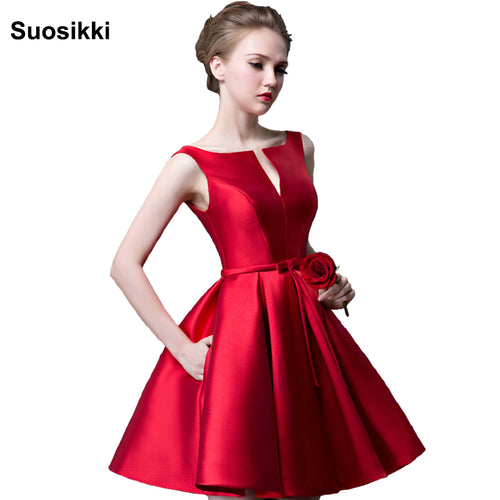 Suosikki 2016 New fashion fuchsia vestido de noiva short design Champange color lace up bridal party cocktail dress - Be@utyF@shion