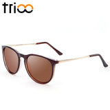 TRIOO Women Sunglasses Polarized Mirror Brand Designer Mirror Oculos UV400 Fashion Sun Glasses For Women Black Simple Shades - Be@utyF@shion