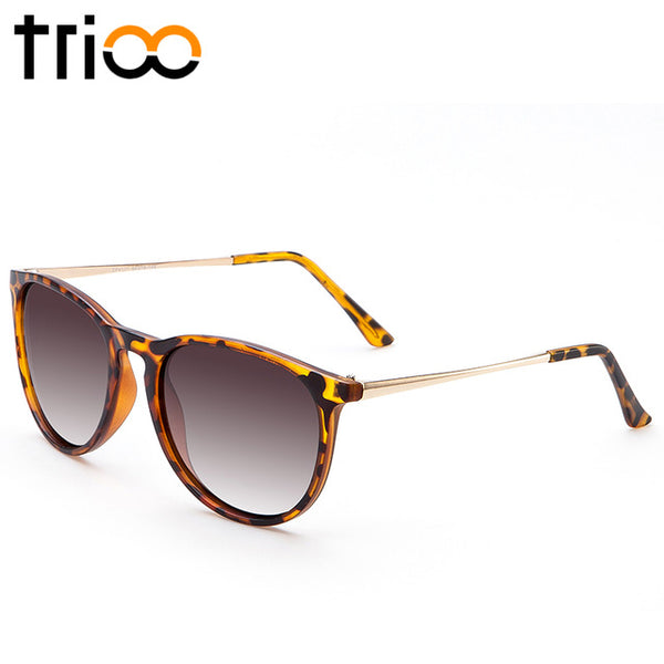 TRIOO Women Sunglasses Polarized Mirror Brand Designer Mirror Oculos UV400 Fashion Sun Glasses For Women Black Simple Shades - Be@utyF@shion