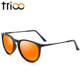 TRIOO Women Sunglasses Polarized Mirror Brand Designer Mirror Oculos UV400 Fashion Sun Glasses For Women Black Simple Shades - Be@utyF@shion