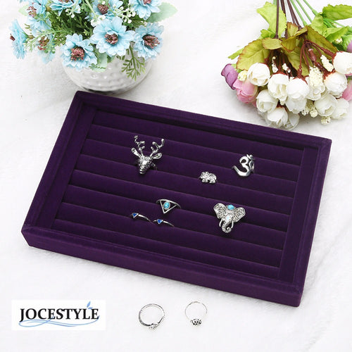 Fashion Suede Stud Earrings Ring Jewelry Display Organizer Jewelry Box Case Jewelry Casket  Rack for Ring Earring caja HOT SALE - Be@utyF@shion