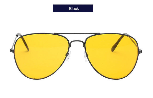 UVLAIK Pilot Aviation Night Vision Sunglasses Men Women Goggles Glasses UV400 Sun Glasses Driver Night Driving Eyewear - Be@utyF@shion