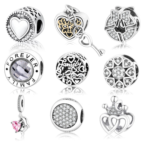 2017 Autumn New Arrive Authentic 925 Sterling Silver Charms Fit Original Pandora Charms Bracelet Heart In Round Factory  Price - Be@utyF@shion