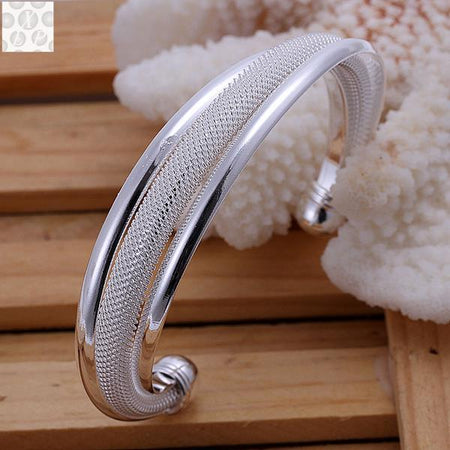 Elegant Deluxe Silver Rhinestone Crystal Bracelet Bangle Jewelry For Women Girl Gift