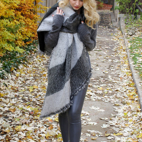1pcs fashion Women Thick Warm Wool Pashmina Cashmere Stole Winter Scarves Scarf Shawl Wraps - Be@utyF@shion