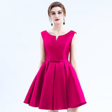 Suosikki 2016 New fashion fuchsia vestido de noiva short design Champange color lace up bridal party cocktail dress - Be@utyF@shion