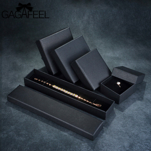 Gagafeel Brand Gift Boxes No Logo For Bracelet Necklace Ring Earrings Jewelry Black Trenedy Packing Boxes - Be@utyF@shion