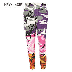 HEYounGIRL Orange Camouflage Pants Women Sweatpants - Be@utyF@shion