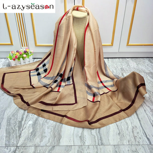 2017 brand silk scarf Cashmere feeling luxury pashmina winter women scarves shawls wraps lady summer beach bandana foulard hijab - Be@utyF@shion