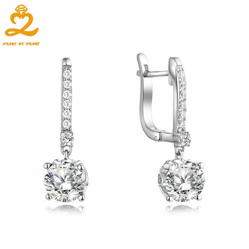 Silver 925 Jewelry Drop Earrings with Natural Topaz Gem Stone European Style Dangle Earrings for Woman Silver Fine Jewelry - Be@utyF@shion