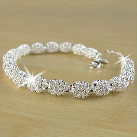 Elegant Deluxe Silver Rhinestone Crystal Bracelet Bangle Jewelry For Women Girl Gift