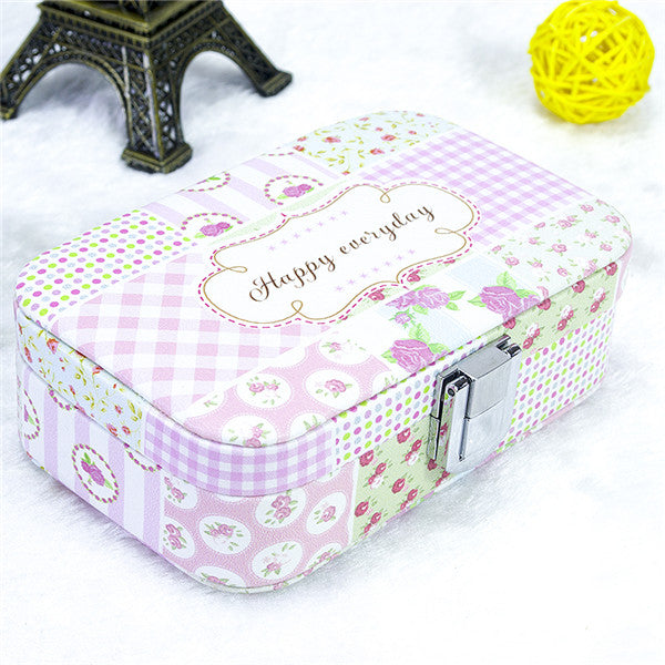 New Style High Quality Portable Jewelry Box Leather Jewelry Box Princess Dressing Birthday Gift /Maquiagem/Casket 7 Pattern - Be@utyF@shion