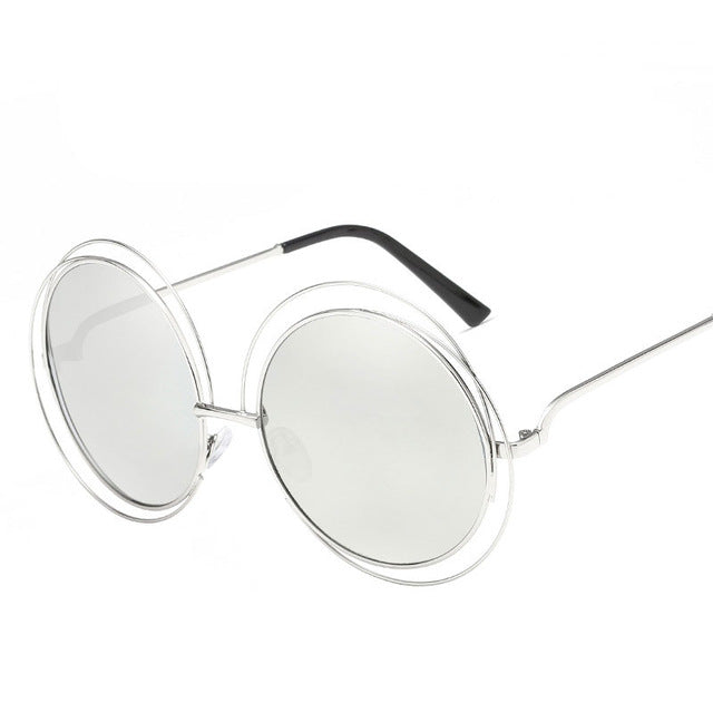 High Quality Oversized Round Sunglasses Women Brand Designer Vintage Retro Sunglass Female Sun Glasses For Women Sunglass Mirror - Be@utyF@shion