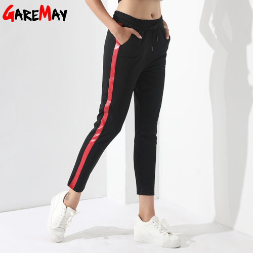 Black Casual Pants Women Harem Striped Pants For Women Pantalon - Be@utyF@shion