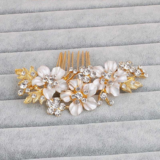 Miallo Wedding Bridal Hair Combs Vintage Crystal Hairpins Prom Jewelry Gold Silver Flower Pattern Hair Accessories Pins Women - Be@utyF@shion