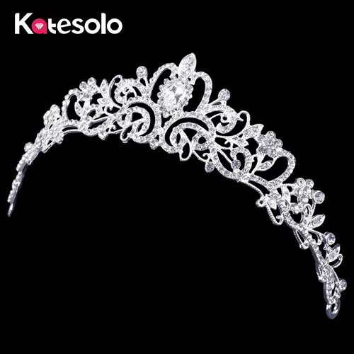 2016 Luxury Wedding Bridal Crystal Tiara Crowns Princess Queen Pageant Prom Rhinestone Tiara Headband Wedding hair accessories - Be@utyF@shion