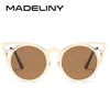 MADELINY High Quality Fashion Women Sunglasses Cat Eye Mirror Glasses Metal Frame Cat Eye Sun Glasses Women Brand Designer MA073 - Be@utyF@shion