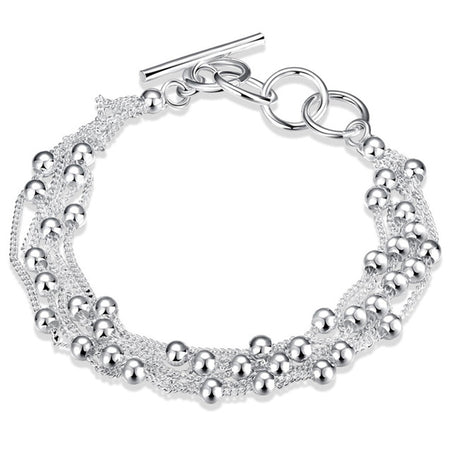 Elegant Deluxe Silver Rhinestone Crystal Bracelet Bangle Jewelry For Women Girl Gift