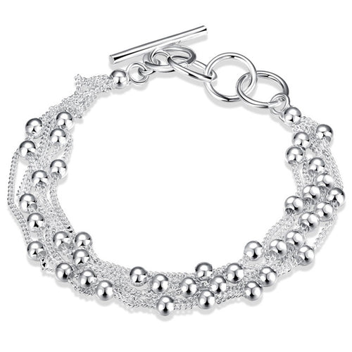 Wholesale Real Pure 925 Silver Bracelet for Women Fashion jewelry bracelet 925 silver jewelry CH101 - Be@utyF@shion