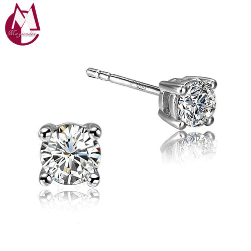 925 Sterling Silver Earrings For Women Geometric Zircom Stud Earrings With Stone Crystal CZ Fine Jewelry Accessories Gift YE50 - Be@utyF@shion