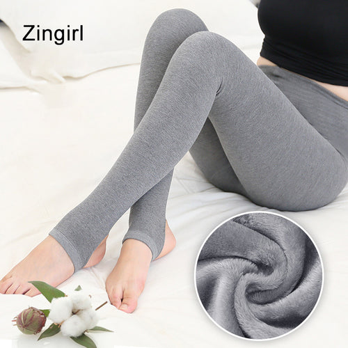 Zingirl high waist solid skinny leggings women autumn winter sexy brief pants - Be@utyF@shion