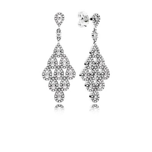 CPPO 100% 925 Sterling Silver Cascading Glamour Large Hanging Earrings - PANDORAS DIY Charms Earrings Christmas gift - Be@utyF@shion
