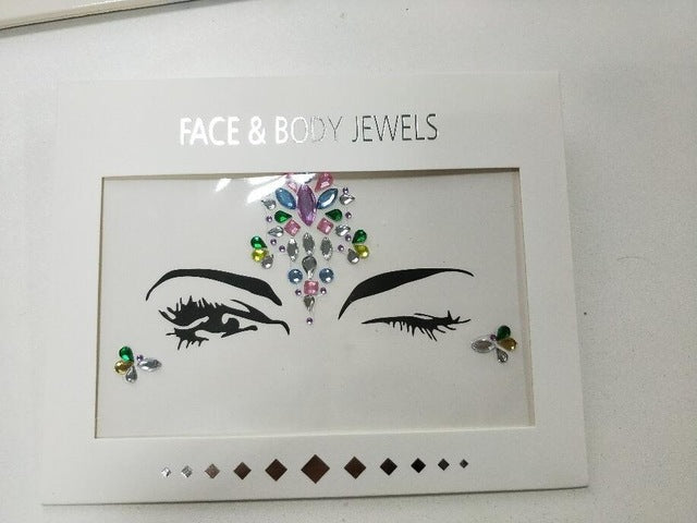 2017 Acrylic Resin Drill Stick Bindi Sticker Handpicked Bohemia And Tribal Style Face And Eye Jewels Forehead Decor Sticker - Be@utyF@shion