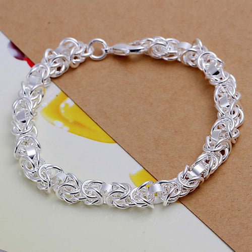 Bracelet 925 jewelry silver plated  Bracelet  Fashion Jewelry Bracelet Leading Shrimp Buckle 20CM Chain Free Shipping ppol LH073 - Be@utyF@shion