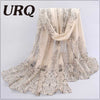 1PC Designer  l* scarves Porcelain printed soft chiffon velvet Silk scarves for Girl 60*150cm P7A16012 - Be@utyF@shion